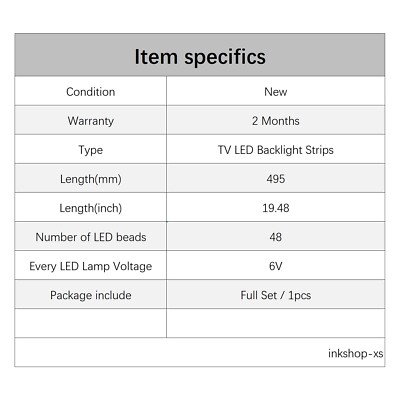 LED Backlight Strip For Panasonic TH-L39EM5C TH-L39EM58C TX