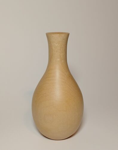 Handmade Woodturned Maple Wood Bud Vase Flower Vase Natural Finish Glass Insert - Picture 2 of 11