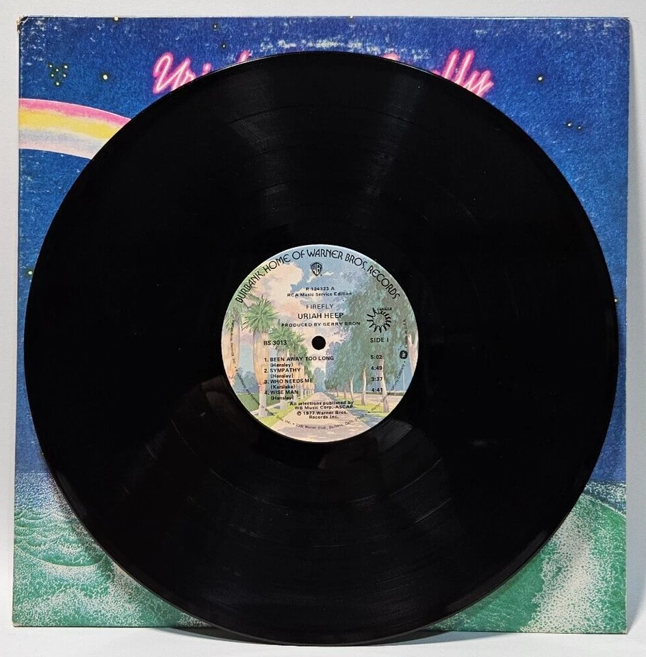 Uriah Heep - Firefly - WB Bronze BS 3013 1977 RCA MUSIC ED EX - Ultrasonic Cln - Image 4 of 4