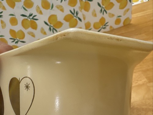 Pyrex Golden Hearts Auflaufform Vintage Cinderella 045 2,5 Quart Glas oval mit Deckel - Bild 16 von 21