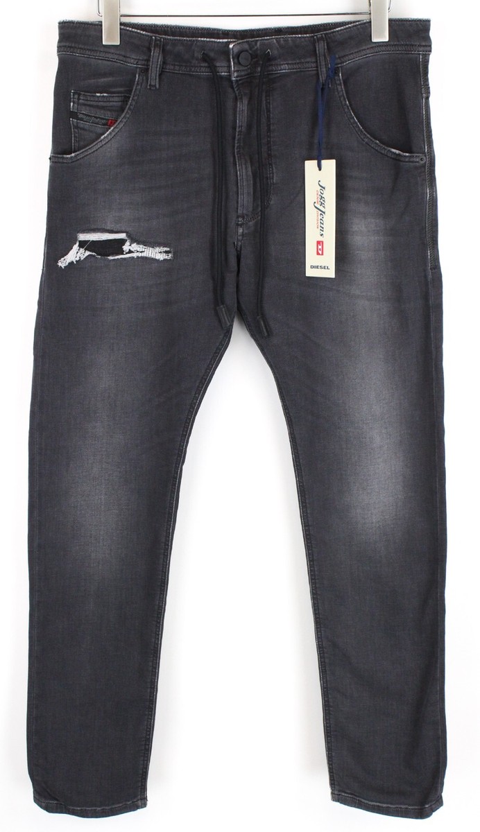 DIESEL Krooley CB-NE 069EM W32 Men Jeans Sweat Jogg Ripped Slim  