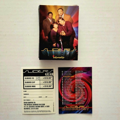 "SLIDERS" TV Series Trading Cards 1997 Inkworks Complete Set 72 Cards + Case - Picture 2 of 5