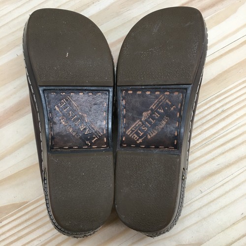 LArtiste Spring Step Shoes Womens 38 Burbank Slip On Wedge Clogs Brown Leather - Picture 10 of 18
