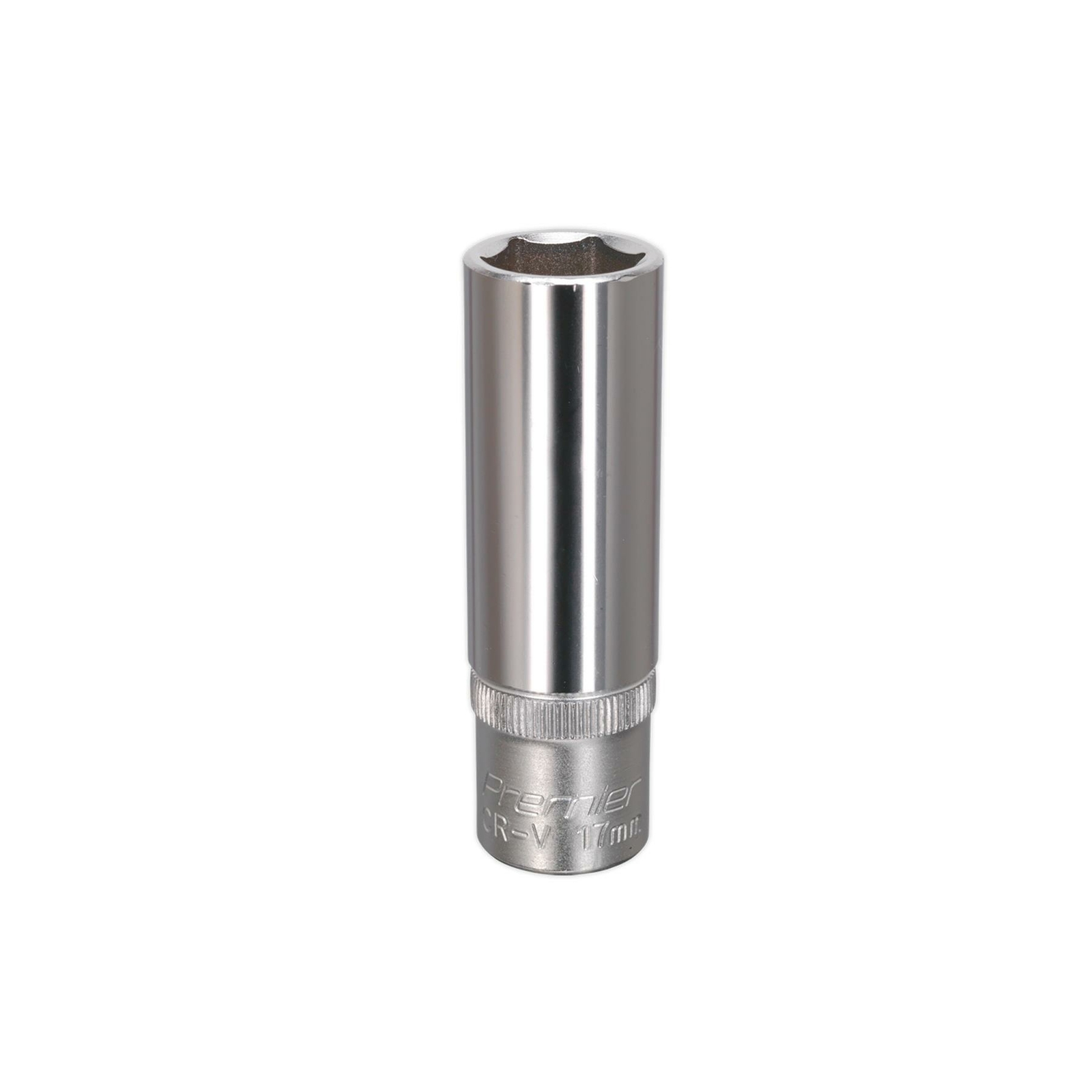 Sealey WallDrive® Socket 17mm Deep 1/2\"Sq Drive Chrome Vanadium Steel