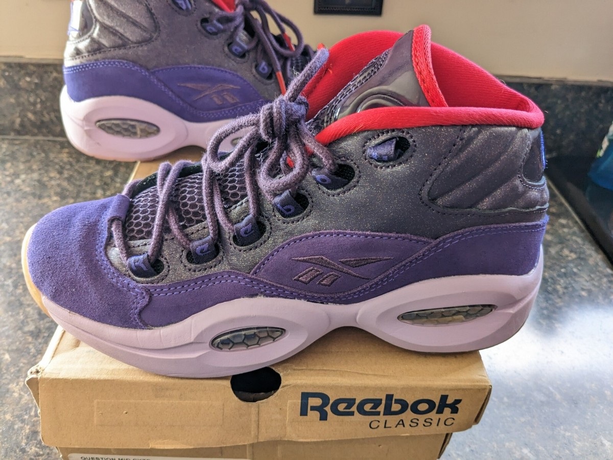 Reebok Iverson Question Ghost Of Christmas Future Junior Purple v61429 Sz