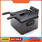 Presto 5Qt Dual Basket Pro Fry Immersion Element Black Deep Fryer 05489