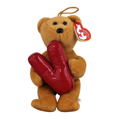 Ty Beanie Baby V - MWMT (Bear Letter Alphabet)