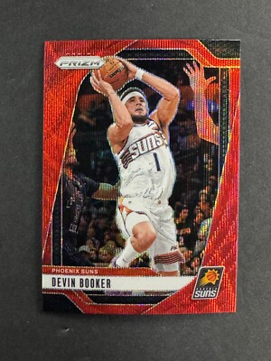 Devin Booker 2024-25 Panini Prizm Ruby Wave #8 Suns