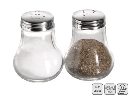 2er-Set Salz- & Pfefferstreuer Aus Glas & Edelstahl – Praktisch Für Küche, Tisch & Camping