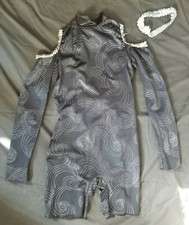 Dance Costume Adult Large Sequin Recital Jazz Hip Hop Sparkle Black Silver