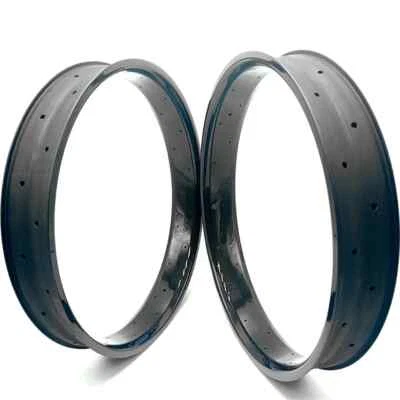 2 Pc 26er Carbon Fat Tire Bike Rim Width 80/90/100mm Tubeless Snow Bicycle Wheel - Image 1 of 4