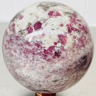 Natural Red Tourmaline Quartz Crystal Stone Sphere Ball Healing 3560G — photo 6