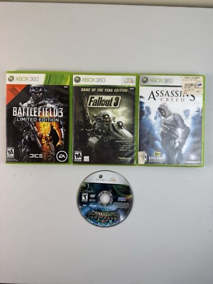 XBOX 360 Battlefield 3 Limited Edition Fallout 3 Assassins Creed Phantasy Star