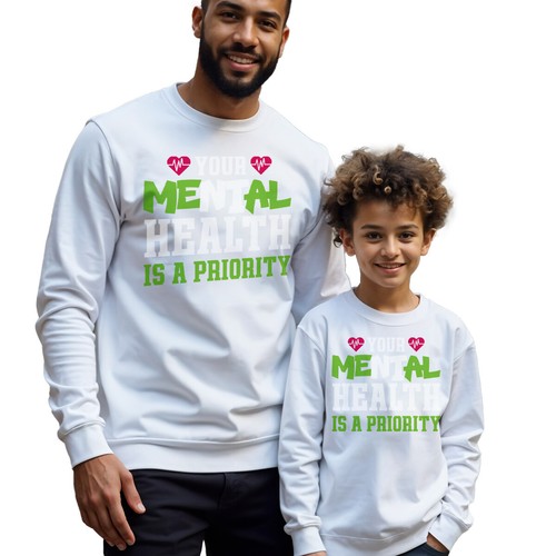 Mens Kids Mental Health Is A Priority Awareness Sweatshirt Jumper Anxiety #MHA - Picture 28 of 29