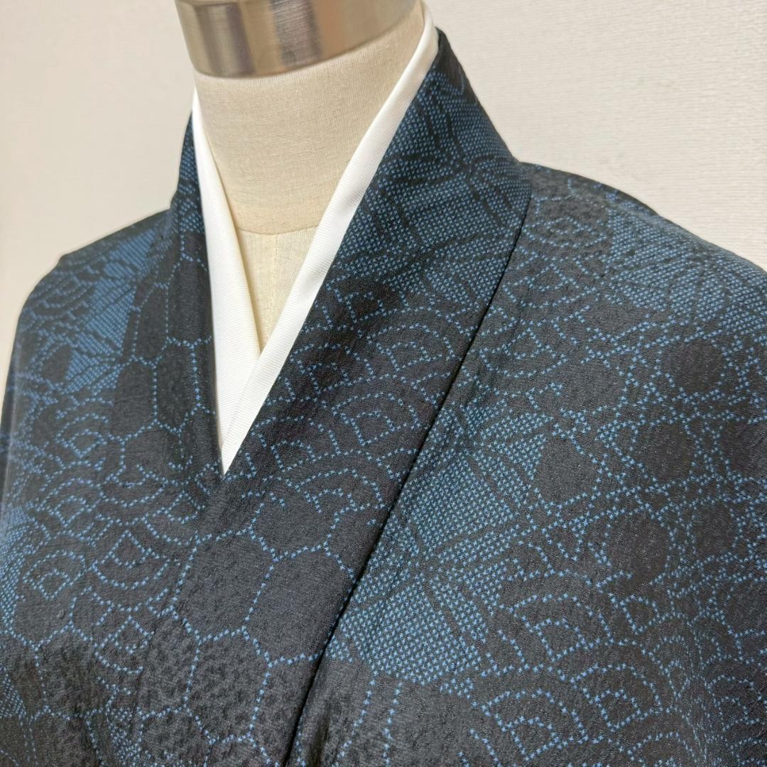 Kimono Washable Small Pattern Polyester Synthetic… - image 1