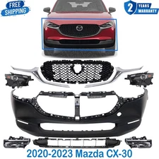 Front Bumper Cover Primed & Grille Assembly Kit For 2020-2023 Mazda CX-30