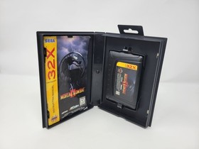 Mortal Kombat II (SEGA Genesis 32X) Authentic Cart W/ Box Cutout & Manual Case