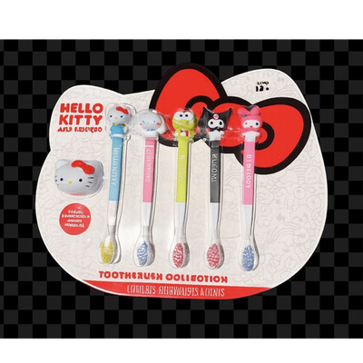 Sanrio Hello Kitty and Friends Regular Toothbrush Collection, 5 Pack, Multicolor
