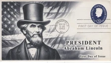 AO-U544-3, 1962, Abraham Lincoln, Postal Stationary. 5 cent, Add-on Cachet, Firs