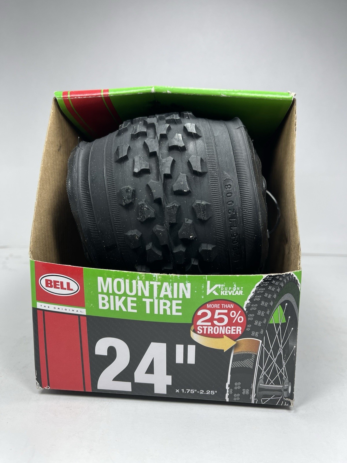Bell Mountain Bike Tire 24" w/ kevlar Bicycle Tire Fits 1.75 - 2.25" Rubber 1pk