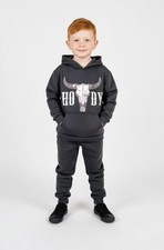 Boy or Girl black hoodie sweatshirt for cowhand-Size 4 years old LS -NEW