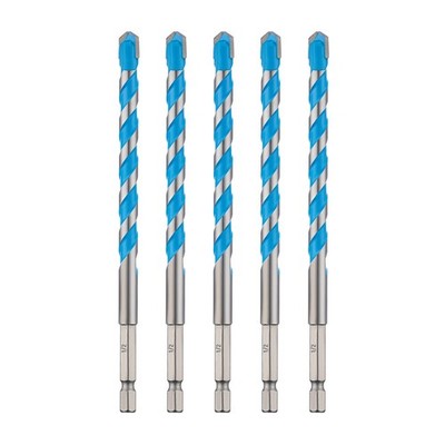 1/2'' Concrete Drill Bit Set & Masonry Drill Bit Set, Shockproof Hex Shank Ham...