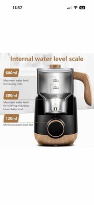 AMZCHEF 8-IN-1 Milk Frother and Steamer 550 Watts, 21 oz Split Stainless Stee...
