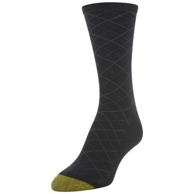 Damen Socken Gold Toe Casual Crew 6 Paar Schwarz Diamant Größe M