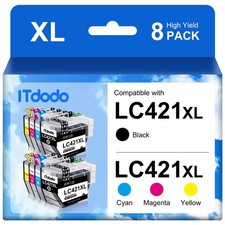 Cartridges Compatible with Brother LC-421 DCP-J 1050DW 1140DW 1800DW MFC-J 1010DW