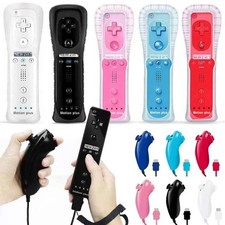 2025 Motion Plus Remote Controller + Nunchuck for Nintendo Wii / Wii U Console