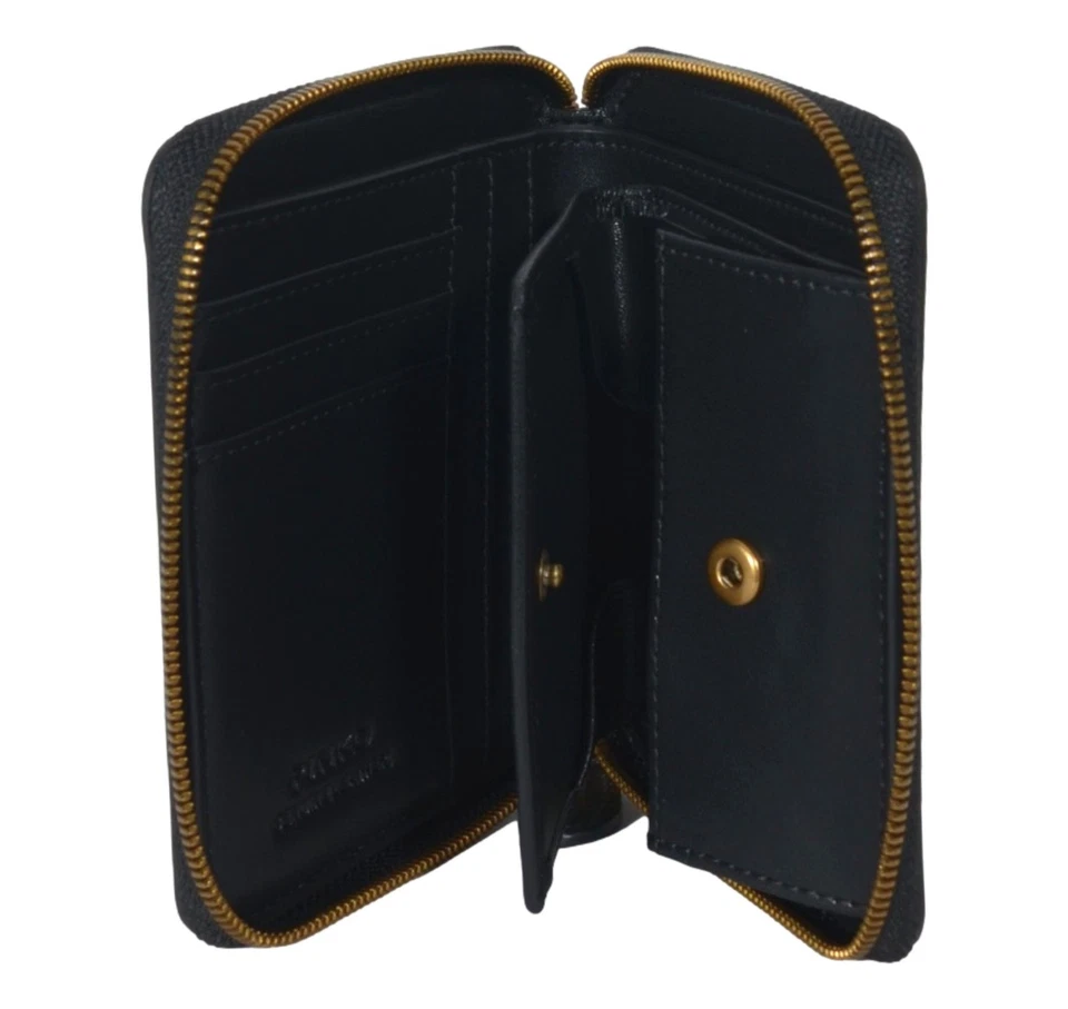 PINKO Portafoglio Donna Taylor Zip Around Vitello Seta 100249 Z99Q Colore Nero - Immagine 3 di 4