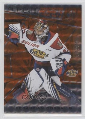 2021 SP Game Used CHL Edition Orange Foilboard 177/499 Sebastian Cossa #15 4z8