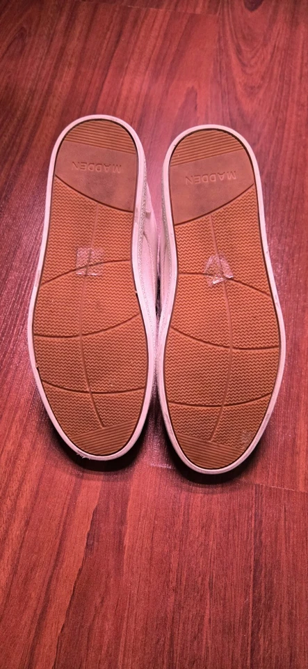 Steve Madden Para hombres Talla 7 Tenis con Cordones Lona Blanco Zapatos Informales Parte Superior Baja Foto 3 de 4