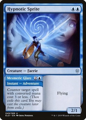 Hypnotic Sprite Throne of Eldraine Foil MTG 49 LP