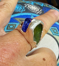 Steven Ruse Ring: Green Tourmaline & Tanzanite