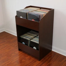 LPBIN LP Storage Cabinet / Cordovan Cherry / Bin Style Vinyl Record Storage