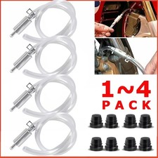 1-4 Packs Brake Bleeder Hose, One Way Check Valve Tube Bleeding Tool Kit Silver