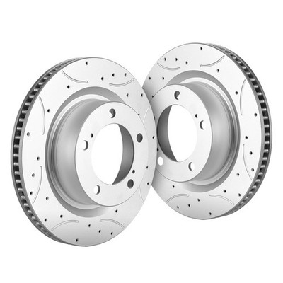 Rear Drilled Slotted Rotors for Chrysler 300/Challenger/Charger/Magnum 2005-2020