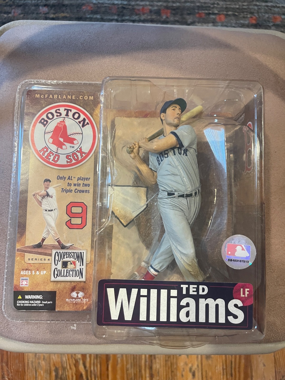 McFarlane Cooperstown Collection Ted Williams VARIANT Gray Uniform + White