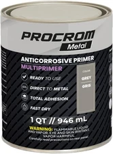 Direct-to-Metal Primer Paint Rust Preventive Metal & Plastic 1Qt Strong Adhesion