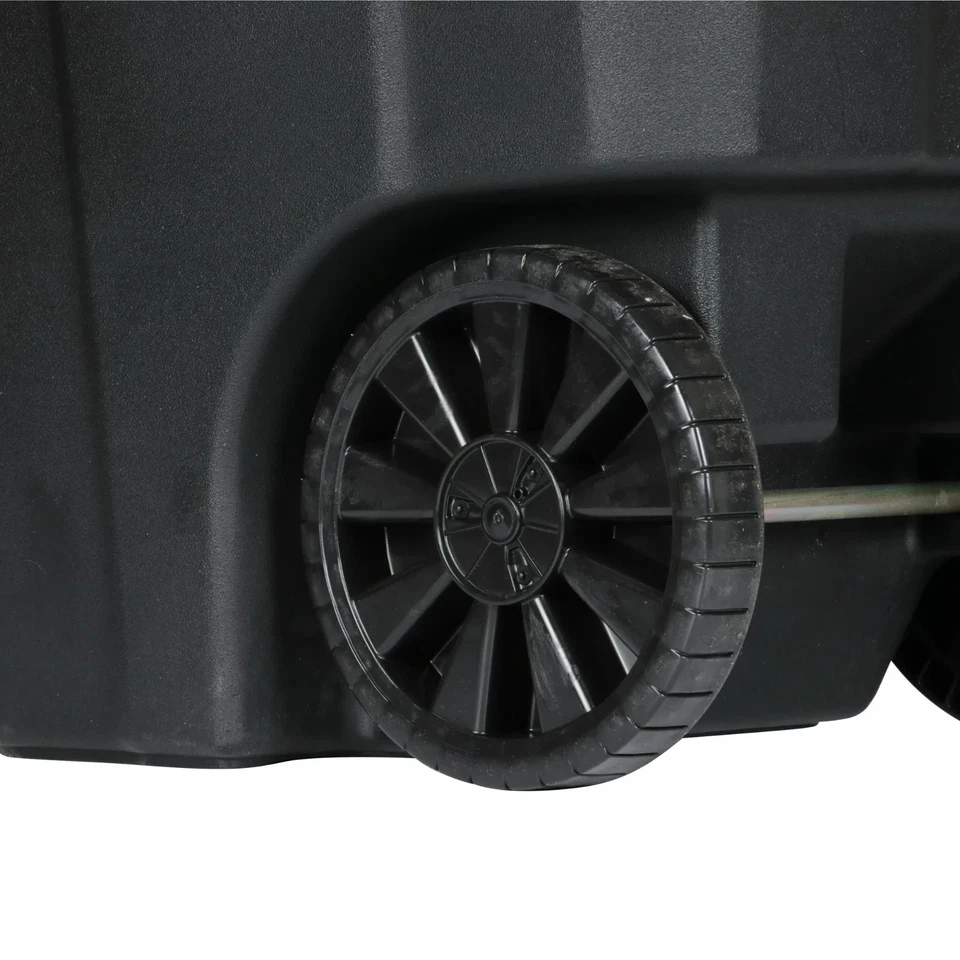 Cubo de basura negro de 64 galones con ruedas y tapa Foto 4 de 4