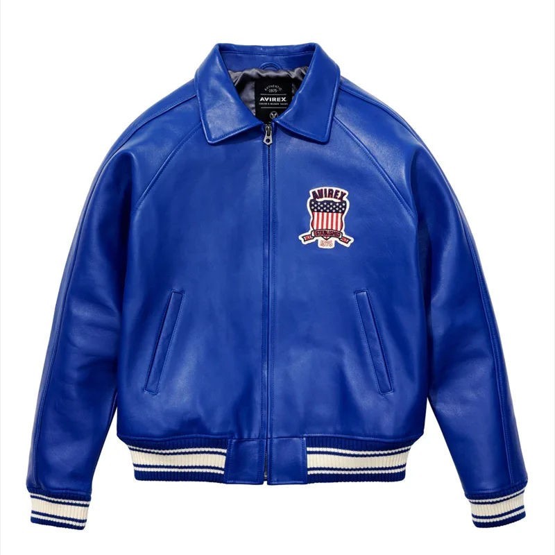 Men’s Real Leather Bomber Jacket – Avirex USA Inspired Vintage Style jacket 2026 - second product detail image