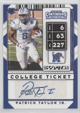 2020 Panini Contenders Draft Picks College Ticket Patrick Taylor Jr Auto 0u2j