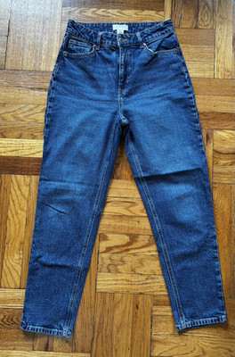 H&M Women's Blue Dark Wash Straight Leg Jeans Regular Fit 5-Pocket Size 6