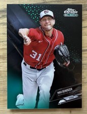 2021 Topps Chrome Black Max Scherzer #11 Green Atomic Refractor 21/99