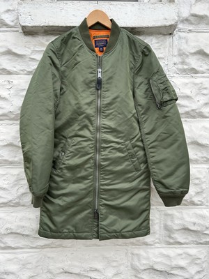 Alpha Industries Jacket Women s XS Green Long Zip Up Outdoor Military