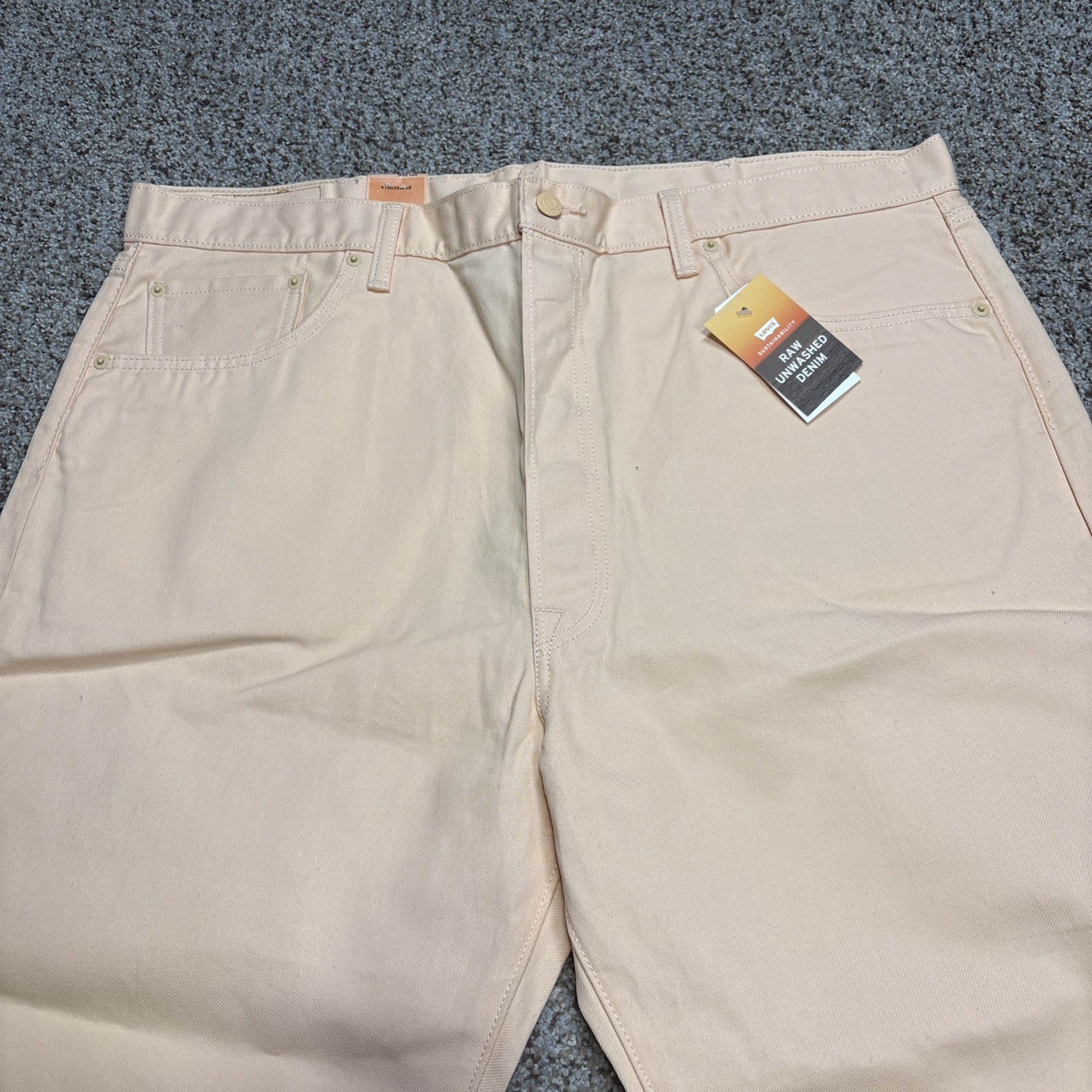 Levi's 501 Jeans Size 42x32 Peach Shrink-To-Fit Denim Fits 42 X 31.5 NEW - View 3