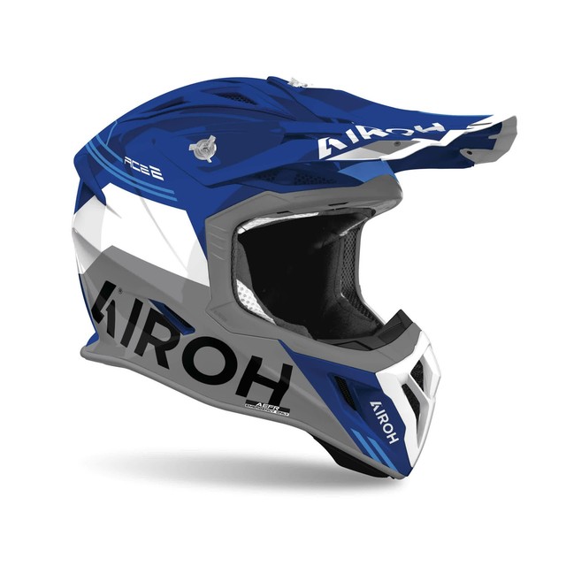 Casque Cross AIROH AVIATOR ACE 2 FURY Bleu Lucide, Off-Road, Fibre Carbone