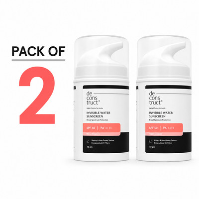 Deconstruct Water Sunscreen SPF 50 PA+++ 40g Daily Care Pack of 2