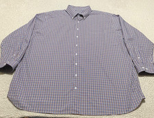 Oak Hill Mens sz 20 Tall Shirt Multicolor Plaid Cotton Long Sleeve Button-Down